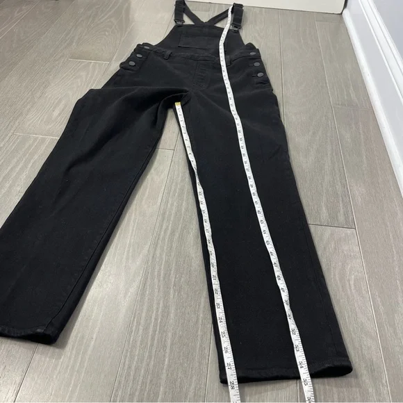 J BRAND JULES OVERALLS JEAN DUNGAREES BLACK BOYFRIEND STRAIGHT LEG RETRO DENIM M - Picture 8 of 16